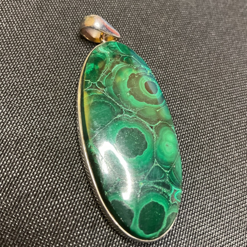 Elegant Green sterling silver Pendant Necklace